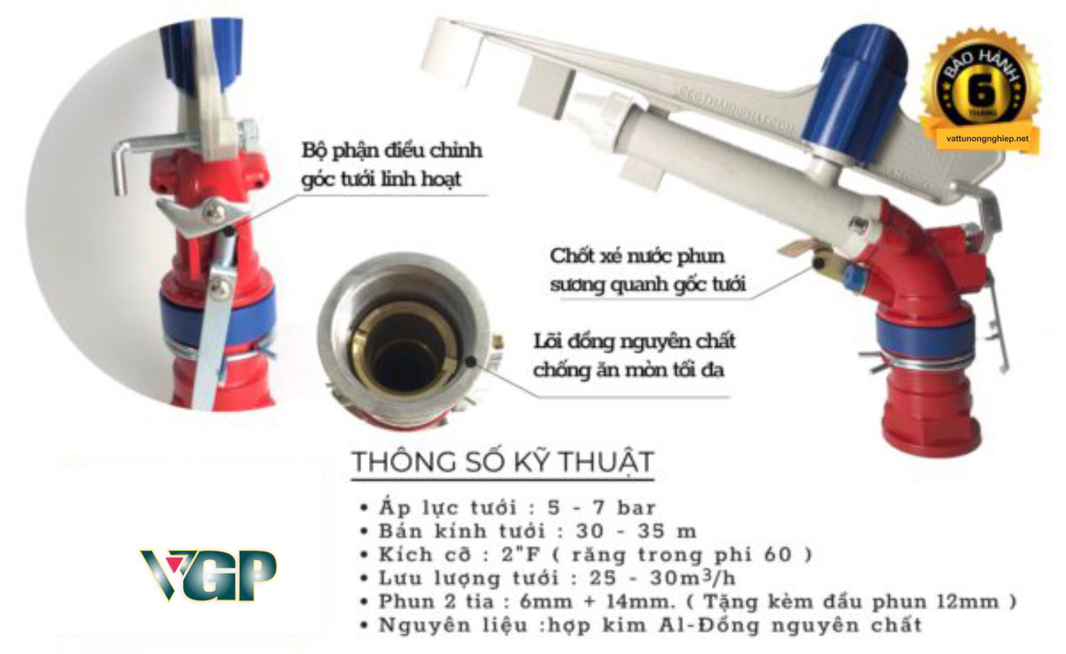 béc tưới thành phát 40x dak lak giá tốt